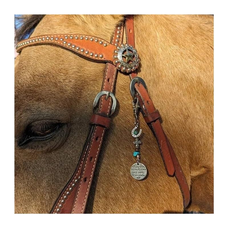 Saddle and Bridle Charm Clip, Leather Saddle Strings with Clip
